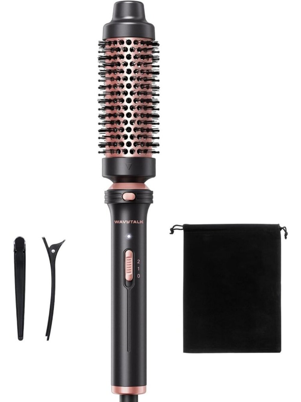 1.5” Heated Round Brush - Detachable Thermal Brush for Salon-Quality Blowouts